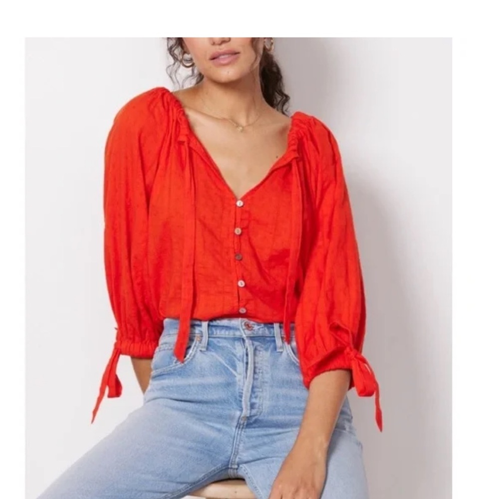 Cleobella Red Blouse